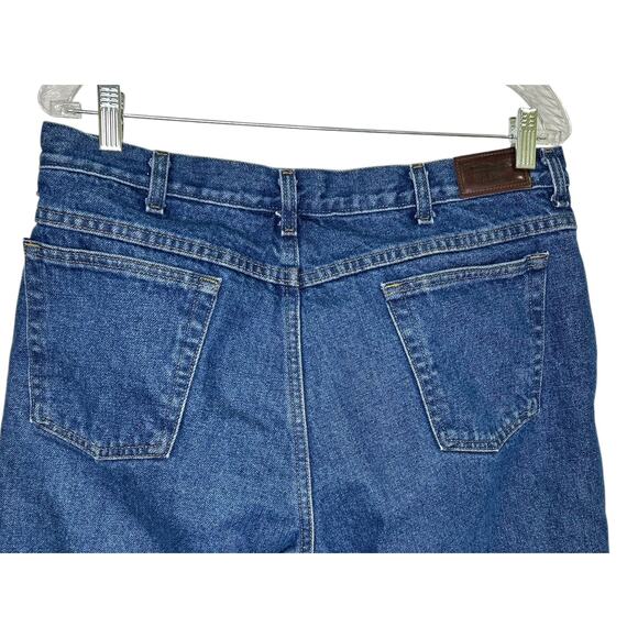 LL Bean Flannel Lined Dark Jeans Mens Size 36x34* Natural Fit Jeans Workwear - Picture 4 of 9